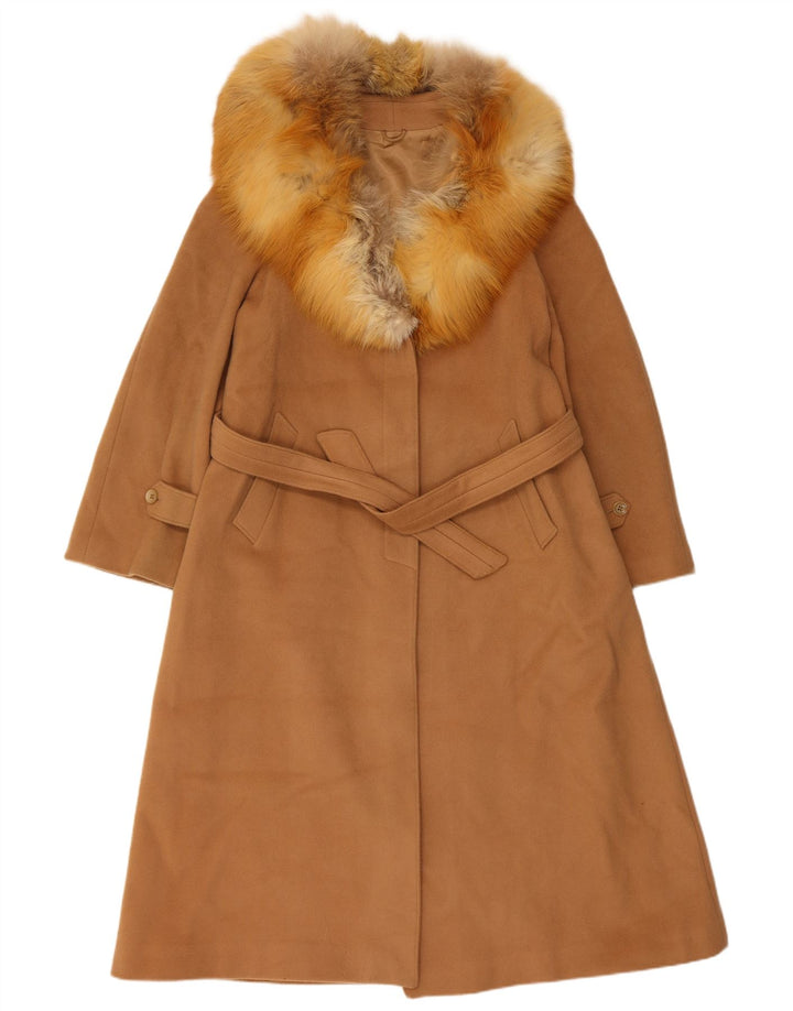 Micheli Manteau Femme UK 14 Laine Marron Moyen