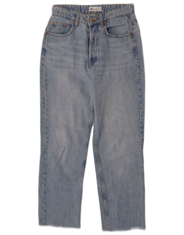 Zara Jean fuselé pour femme EU 36 XS W26 L26 Bleu Coton