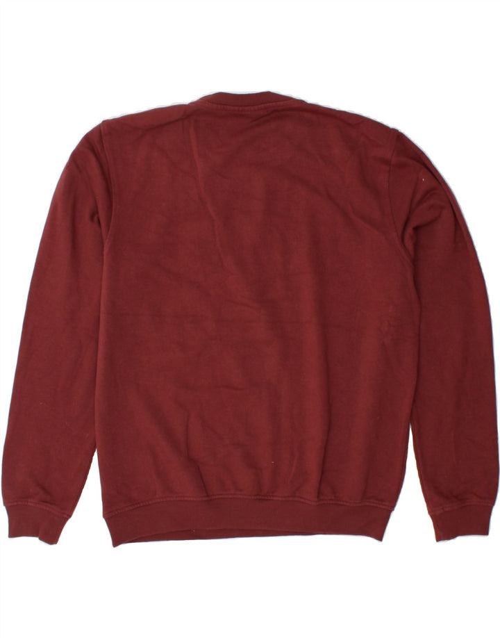 FILA Mens Graphic Sweatshirt Jumper Small Maroon Cotton Vintage Fila and Second-Hand Fila from Messina Hembry 