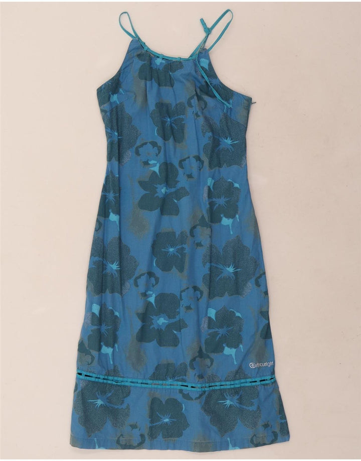 Rip Curl Robe Licou Femme EU 38 Coton Floral Bleu Moyen