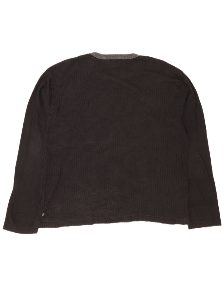 Calvin Klein Jeans Haut à manches longues pour homme en coton noir 2XL