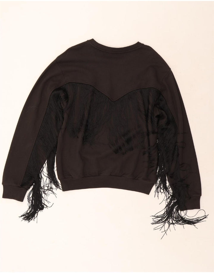 Levi's Sweatshirt Jumper UK 14 Femme Noir Moyen Coton