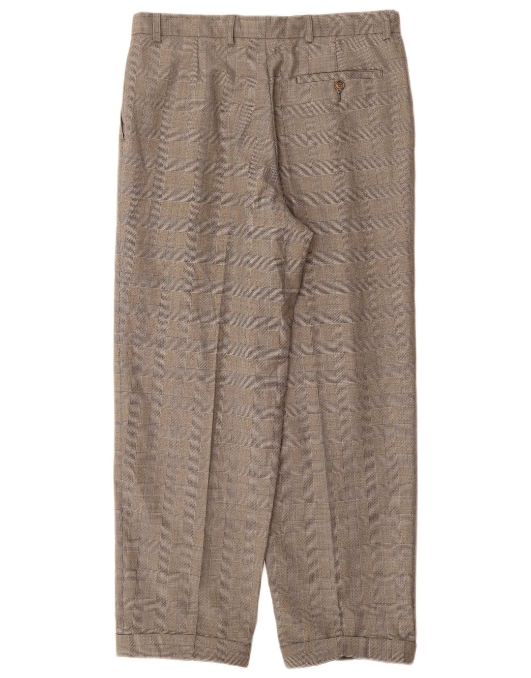 Marks & Spencer Pantalon de costume St. Michael Pegged pour homme W32 L29 Gris à carreaux