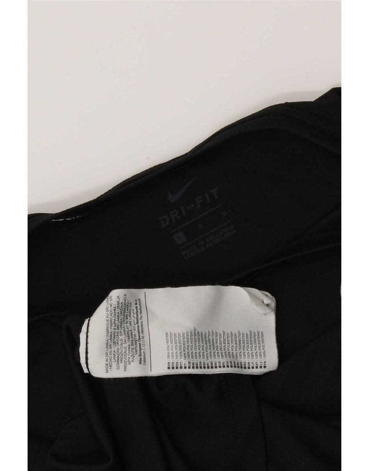 Nike Womens Dri Fit T-Shirt Top UK 14 Large Noir Polyester