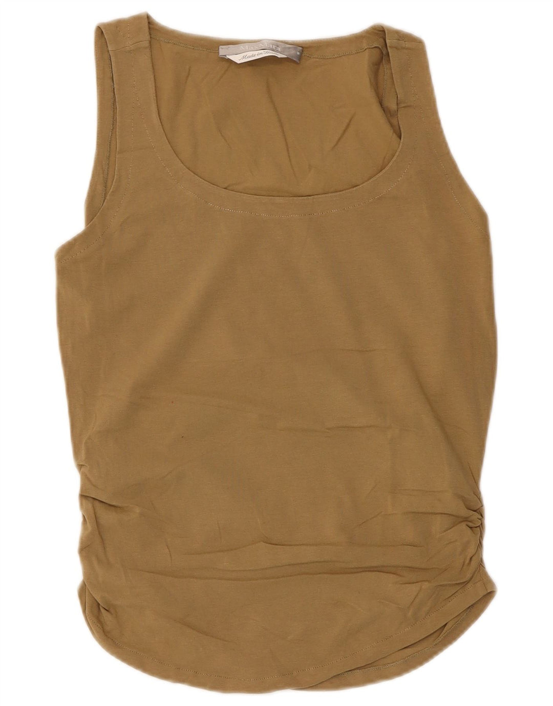 Max Mara Débardeur sans manches pour femme UK 12 Coton beige moyen