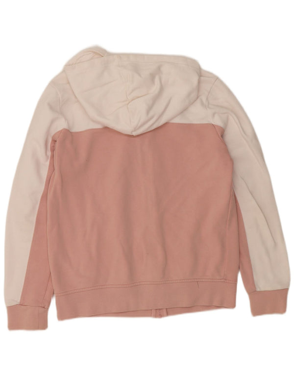 Adidas Pull à capuche zippé graphique pour femme UK 14 Rose moyen Colourblock