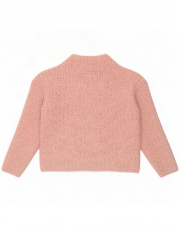 Massimo Dutti Pull court à col roulé pour femme UK 6 XS Rose Polyamide