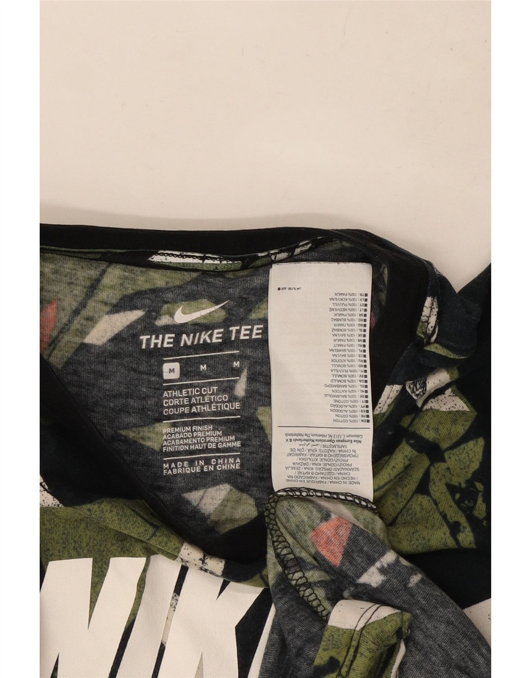 Nike Homme Athletic Cut Graphic T-Shirt Haut Moyen Multicolore Géométrique