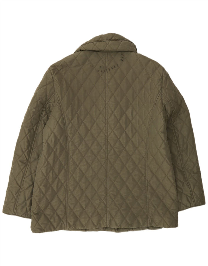 Marks & Spencer Veste matelassée pour femme UK 16 Large Vert Polyester