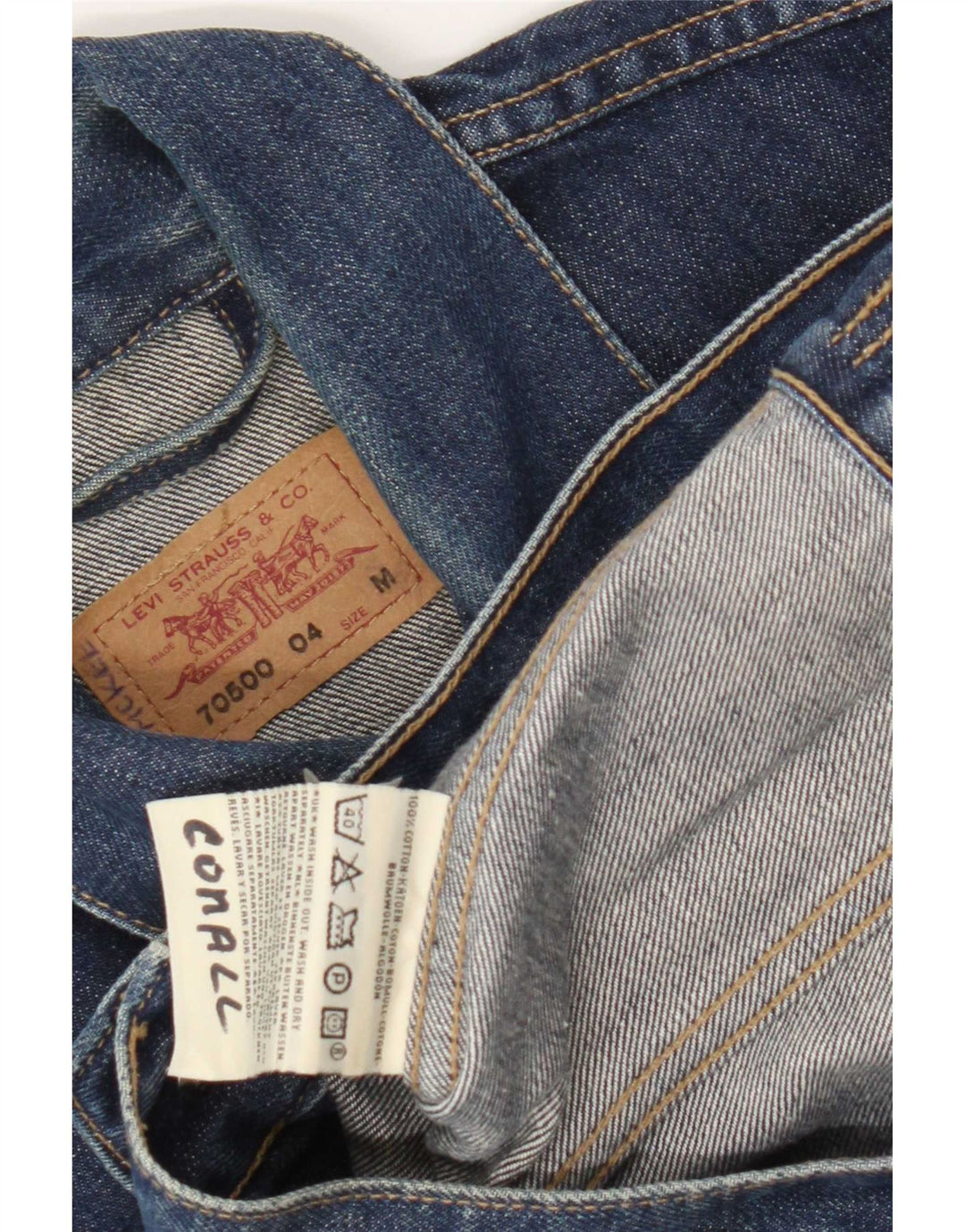 Levi's Veste en Jean Homme UK 38 Bleu Marine Moyen Coton