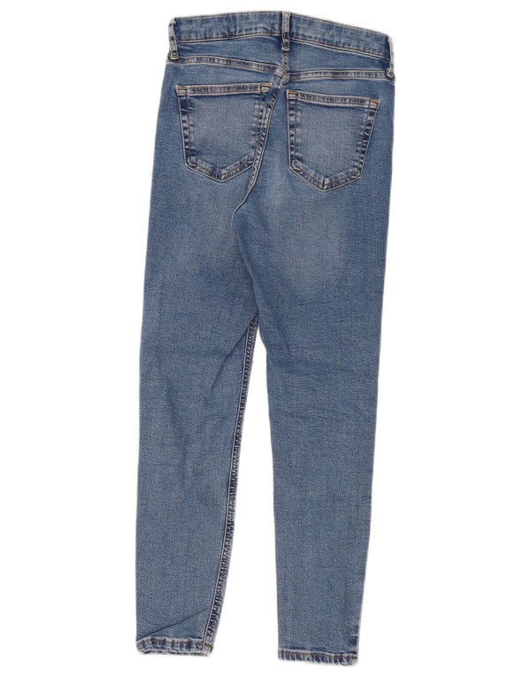 Topshop Jean skinny pour femme UK 8 Small W26 L25 Bleu Coton