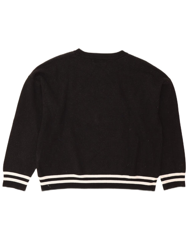 Dkny Sweat-shirt graphique surdimensionné pour femme UK 16 Large Viscose noire