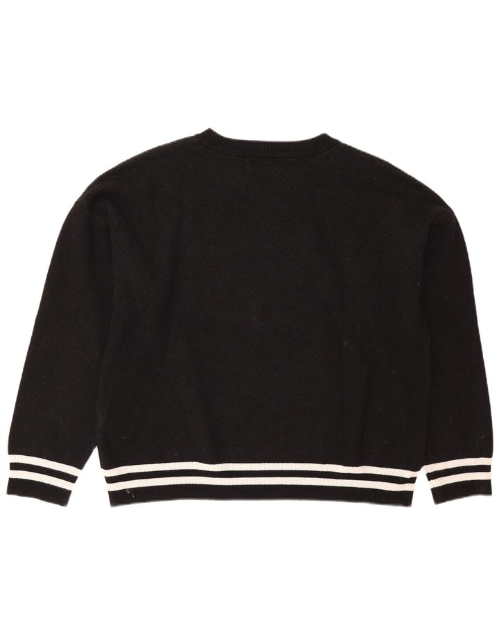 Dkny Sweat-shirt graphique surdimensionné pour femme UK 16 Large Viscose noire