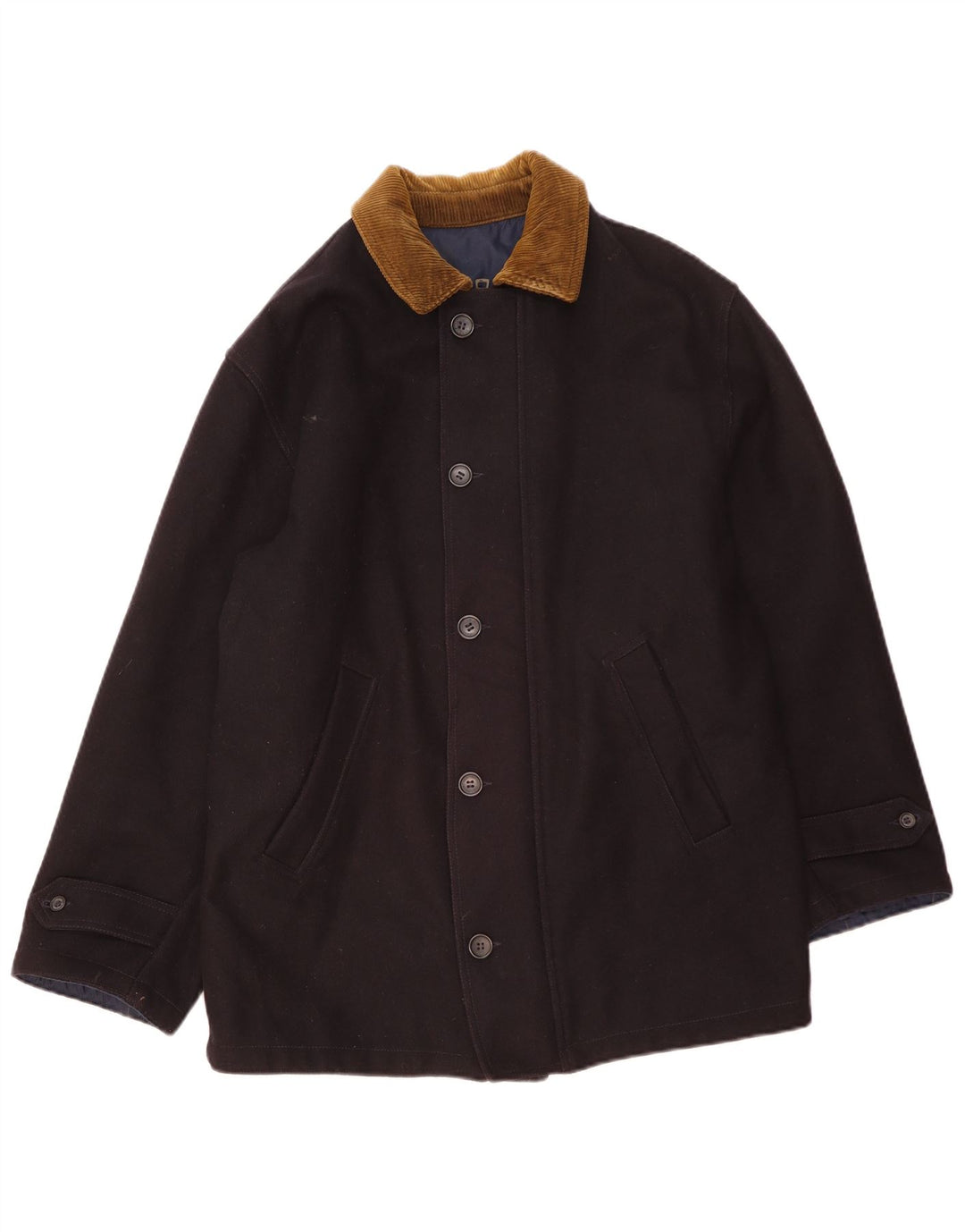 Ivy Oxford Veste réversible pour homme UK 36 Petite laine bleu marine