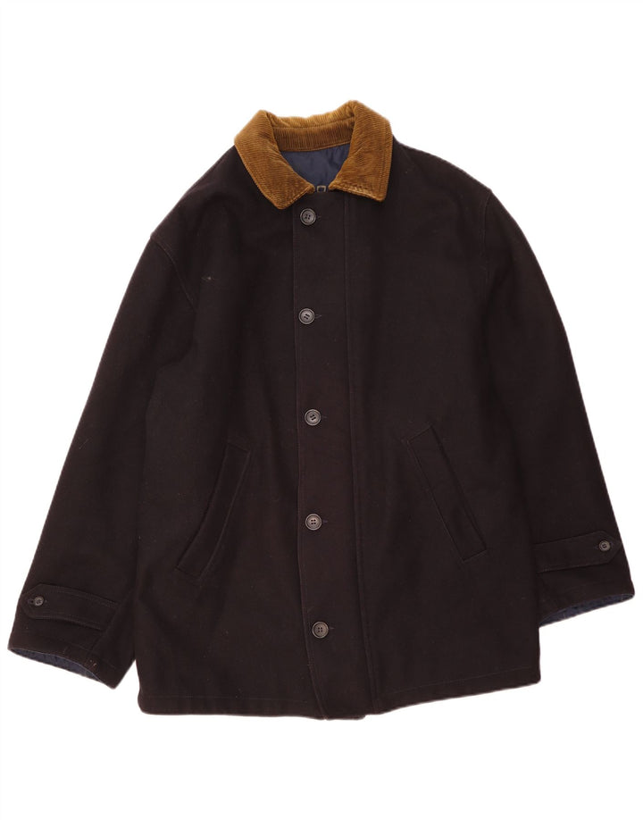Ivy Oxford Veste réversible pour homme UK 36 Petite laine bleu marine
