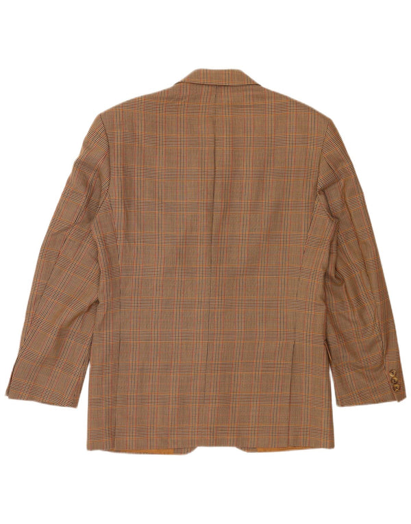 Marks & Spencer Veste blazer à 2 boutons pour homme UK 38 pied-de-poule beige moyen