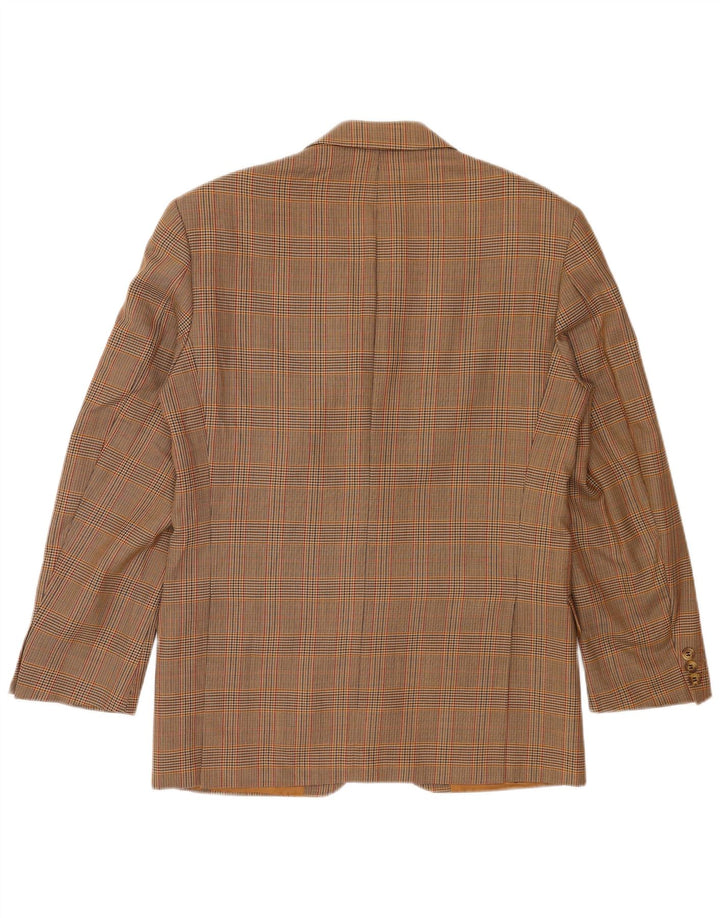 Marks & Spencer Veste blazer à 2 boutons pour homme UK 38 pied-de-poule beige moyen
