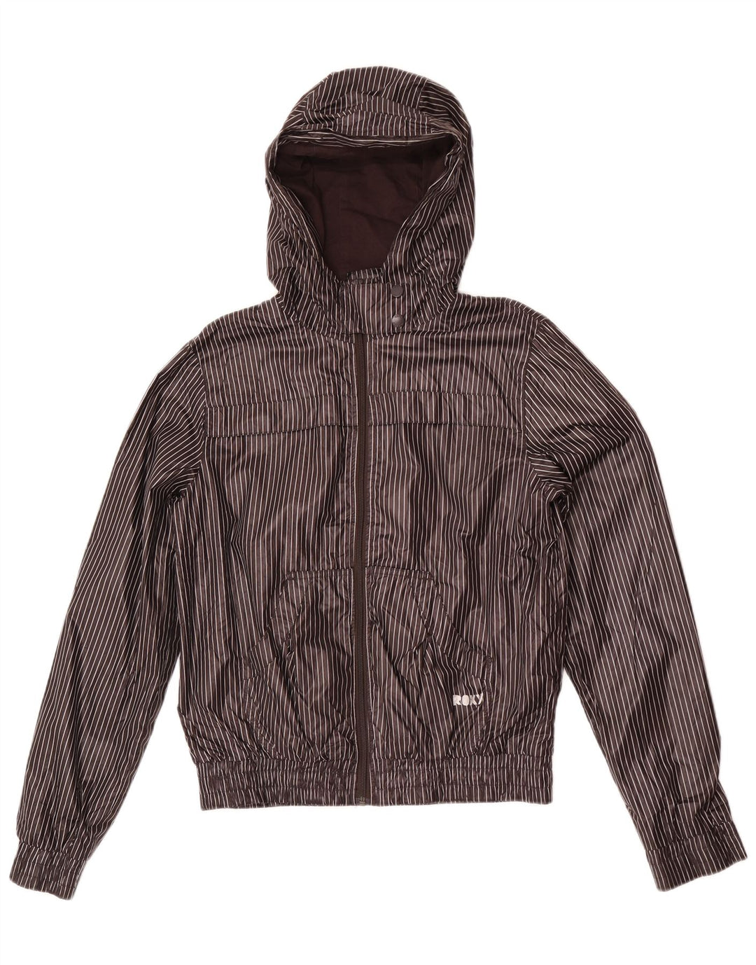 Roxy Veste de survêtement à capuche pour femme UK 18 XL Gris à fines rayures Polyester
