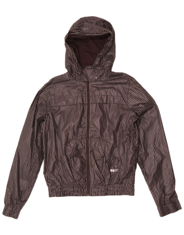 Roxy Veste de survêtement à capuche pour femme UK 18 XL Gris à fines rayures Polyester