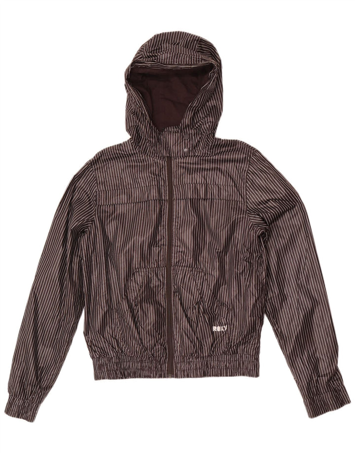 Roxy Veste de survêtement à capuche pour femme UK 18 XL Gris à fines rayures Polyester