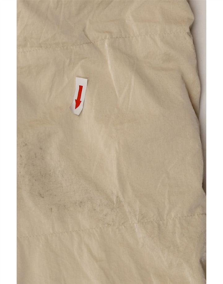 Zara Femme Gilet Long Rembourré Oversize UK 10 Petit Polyester Beige