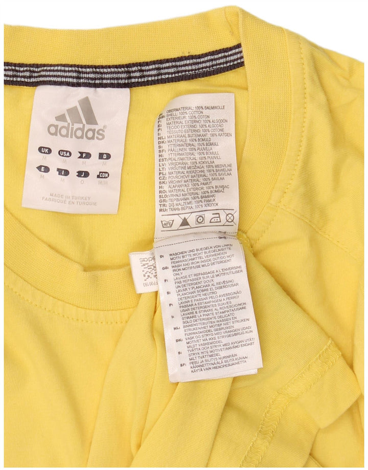 Adidas T-Shirt Graphique Homme Jaune Moyen Coton