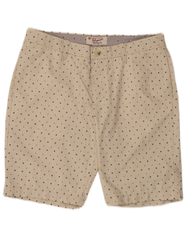 Penguin Short Chino Homme W34 Large Beige Pois Coton