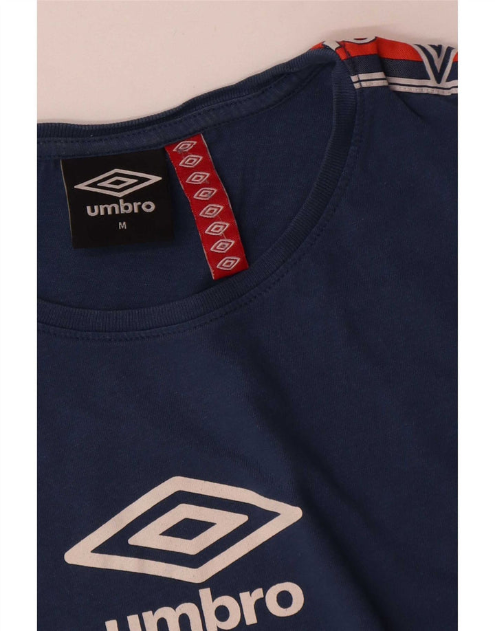 Umbro T-Shirt Graphique Homme Bleu Moyen Colourblock Coton