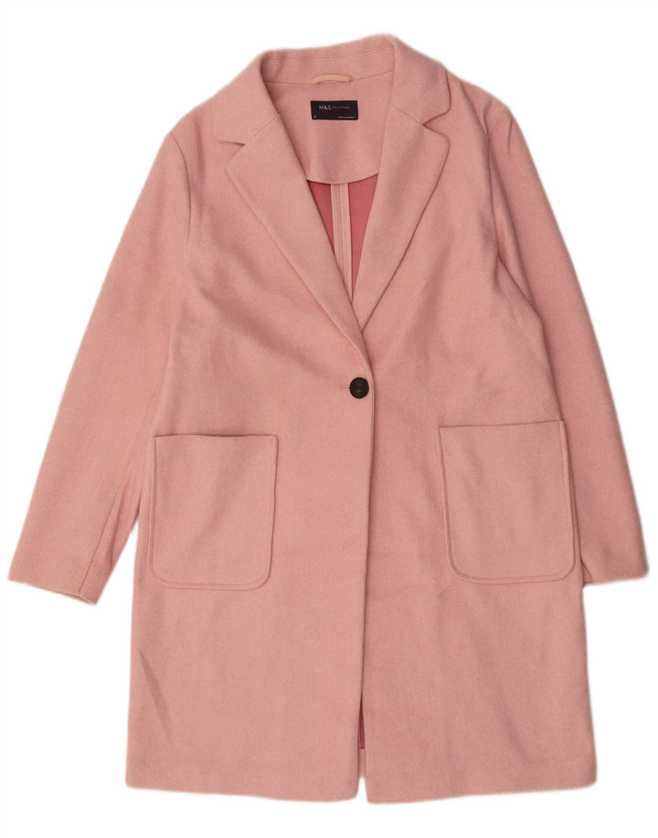Marks & Spencer Manteau pour femme UK 12 Polyester rose moyen