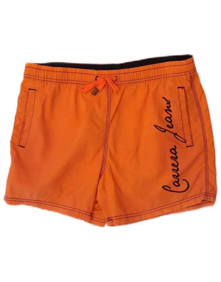 Carrera Short de Bain Graphic Homme Orange Moyen Polyamide