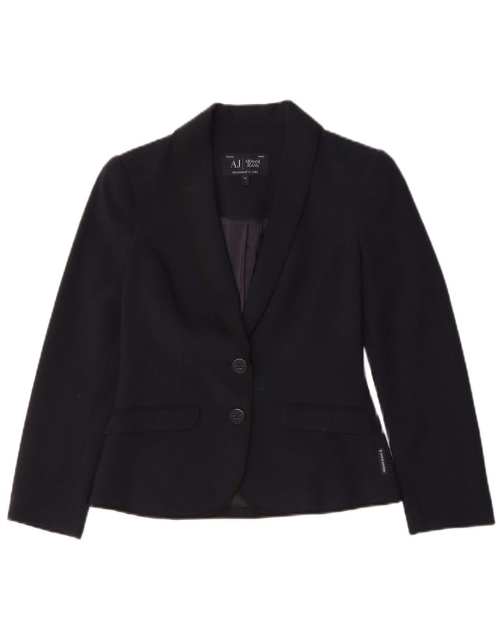 Armani Jeans Veste Blazer 2 Boutons Femme IT 40 Petit Bleu Marine