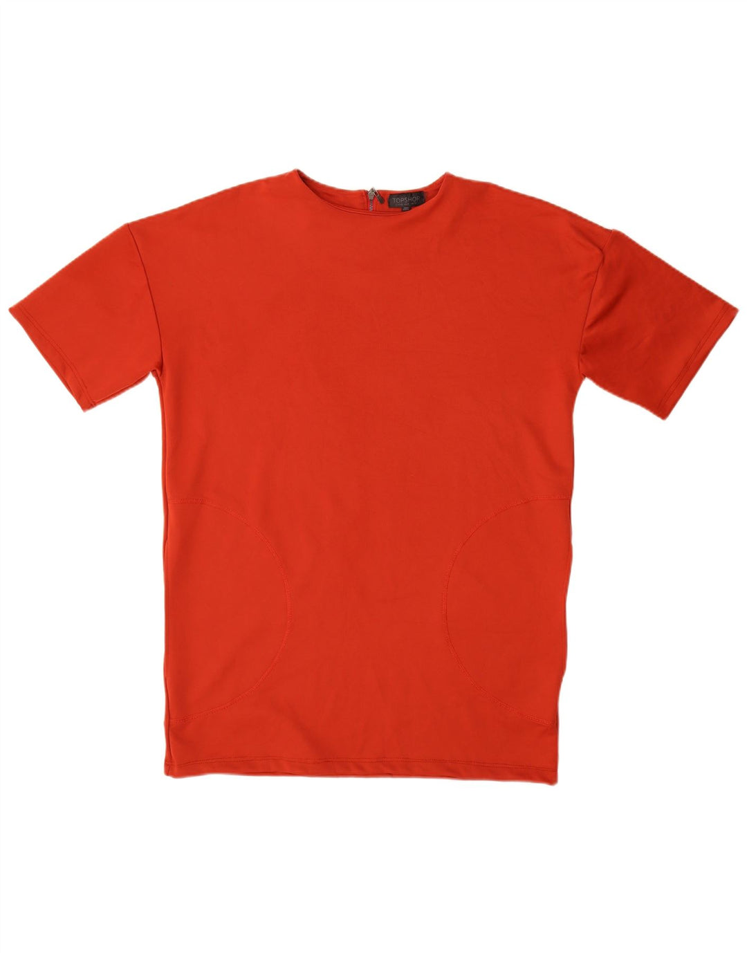 Topshop Robe T-Shirt Femme UK 12 Rouge Moyen Polyester