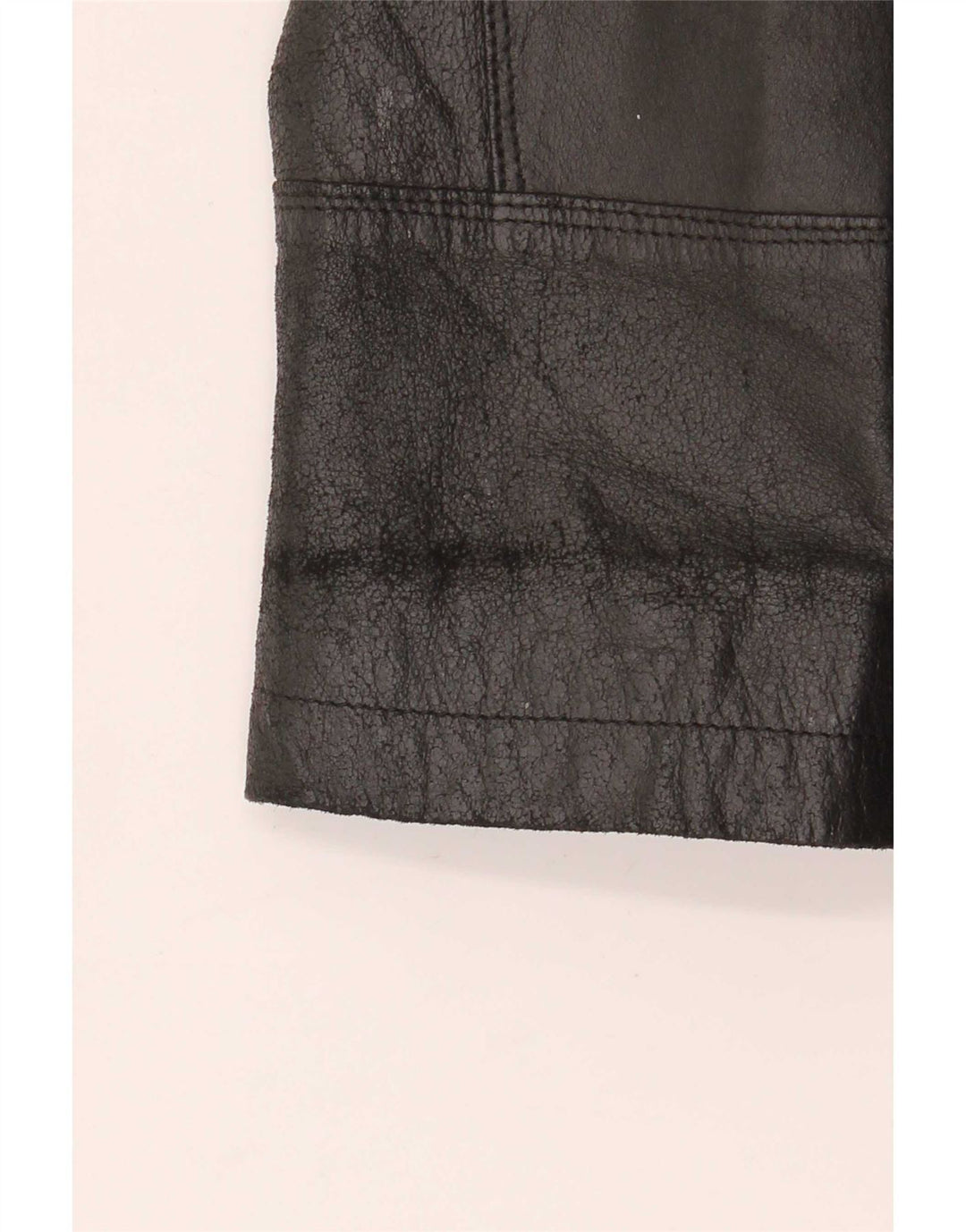 J.J.Scott Veste blazer en cuir à 2 boutons pour femme IT 46 Large Noir
