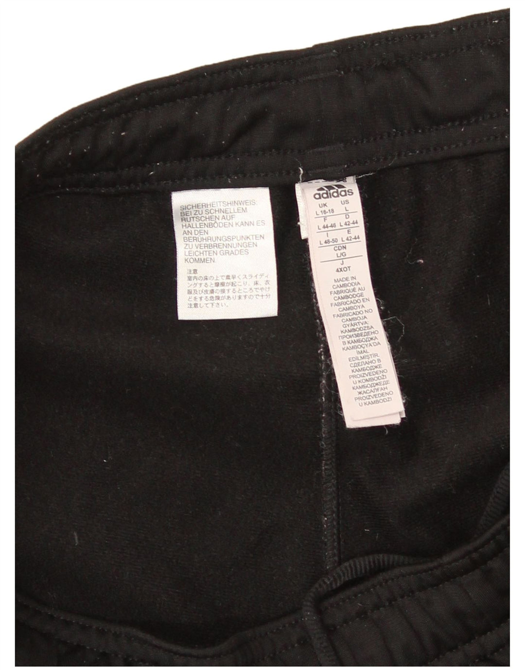 Adidas Pantalon de survêtement pour femme UK 16/18 Large Noir Polyester