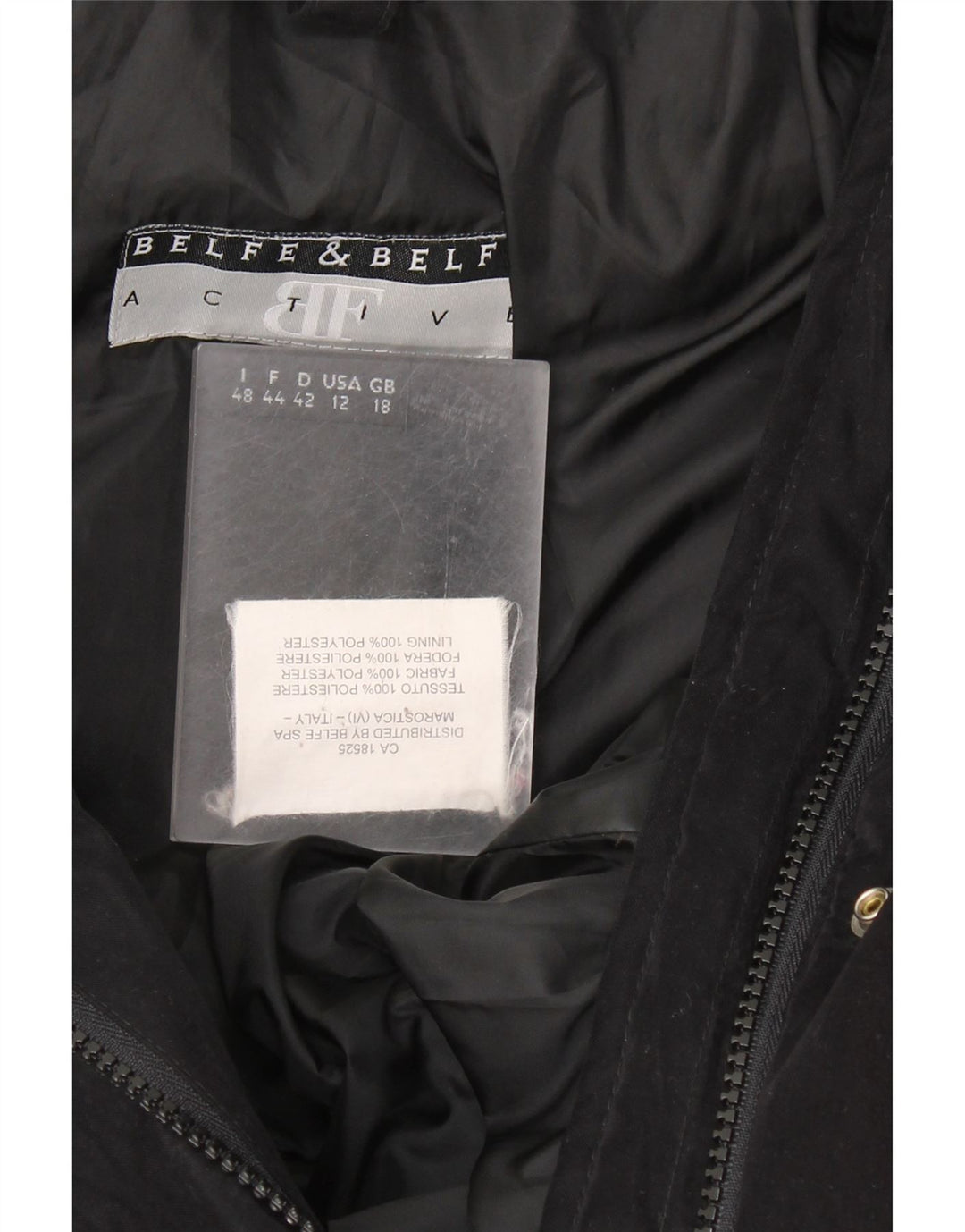 BELFE & BELFE Manteau rembourré pour femme UK 18 XL Noir Polyester