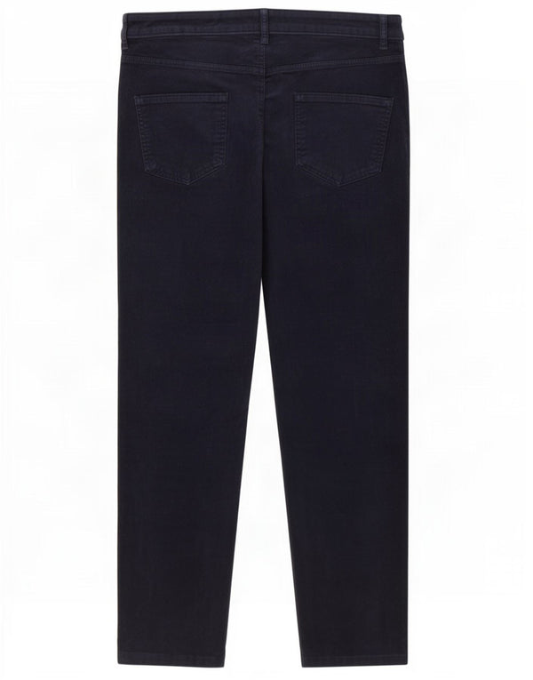 Marks & Spencer Pantalon en velours côtelé pour femme UK 18 XL W36 L26 Bleu marine Coton