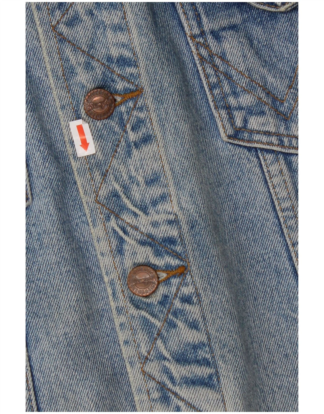 WRANGLER Gilet en jean coupe ample pour homme UK 36 Petit Bleu Coton