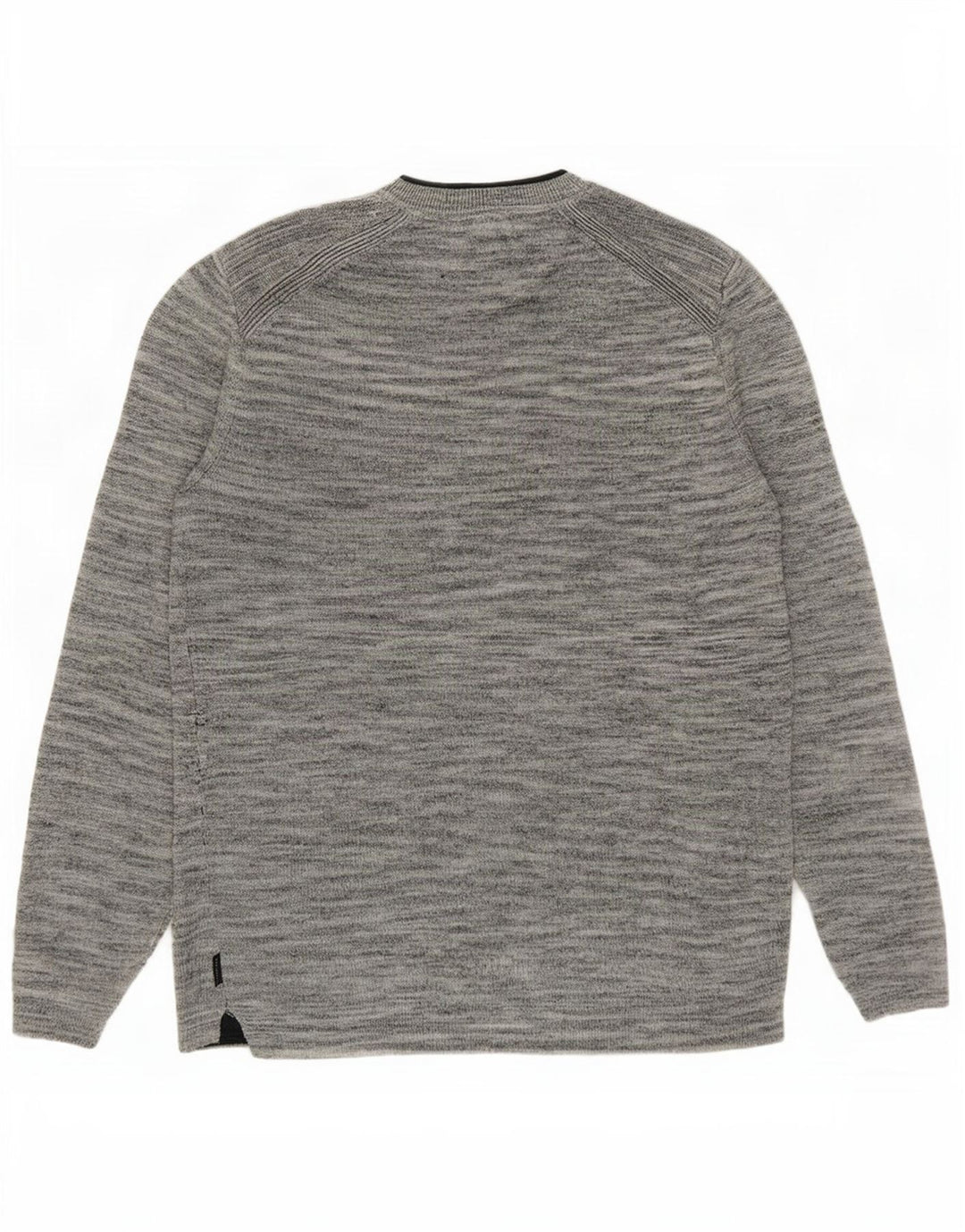 Ted Baker Pull ras du cou pour homme Taille 3 Gris moyen Lin moucheté