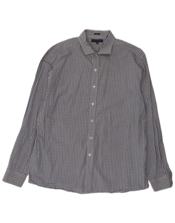 Tommy Hilfiger Chemise Slim Fit Homme Taille 18 2XL Bleu Vichy Coton