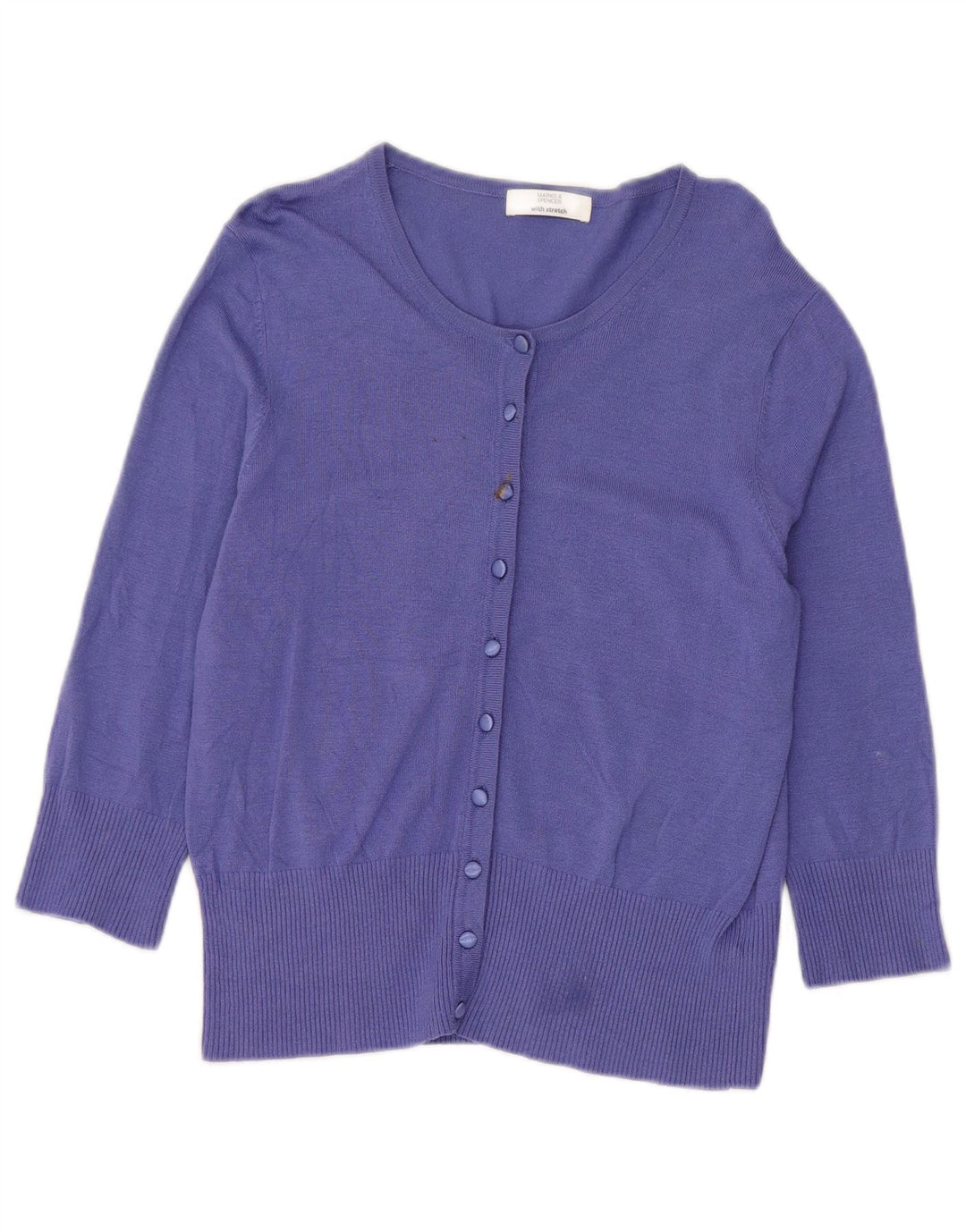Marks & Spencer Pull cardigan court pour femme UK 14 Viscose violet moyen