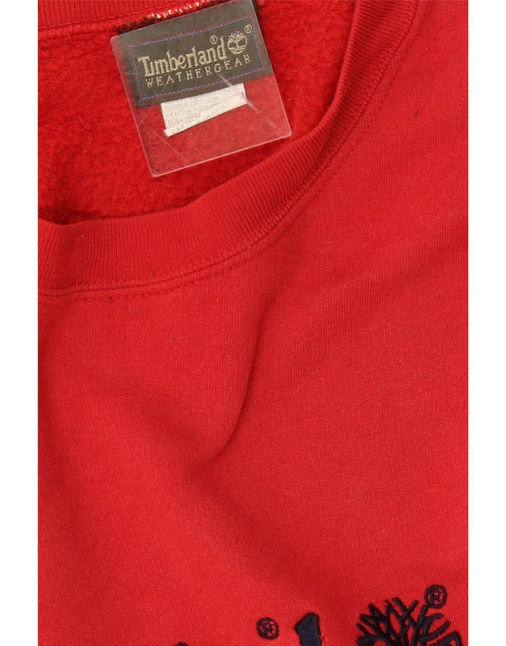 Timberland Pull Graphic Sweatshirt Homme Rouge Moyen Coton