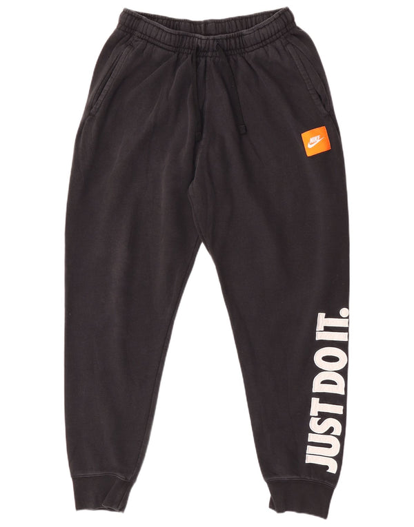 Nike Pantalon de survêtement graphique en coton noir moyen pour homme