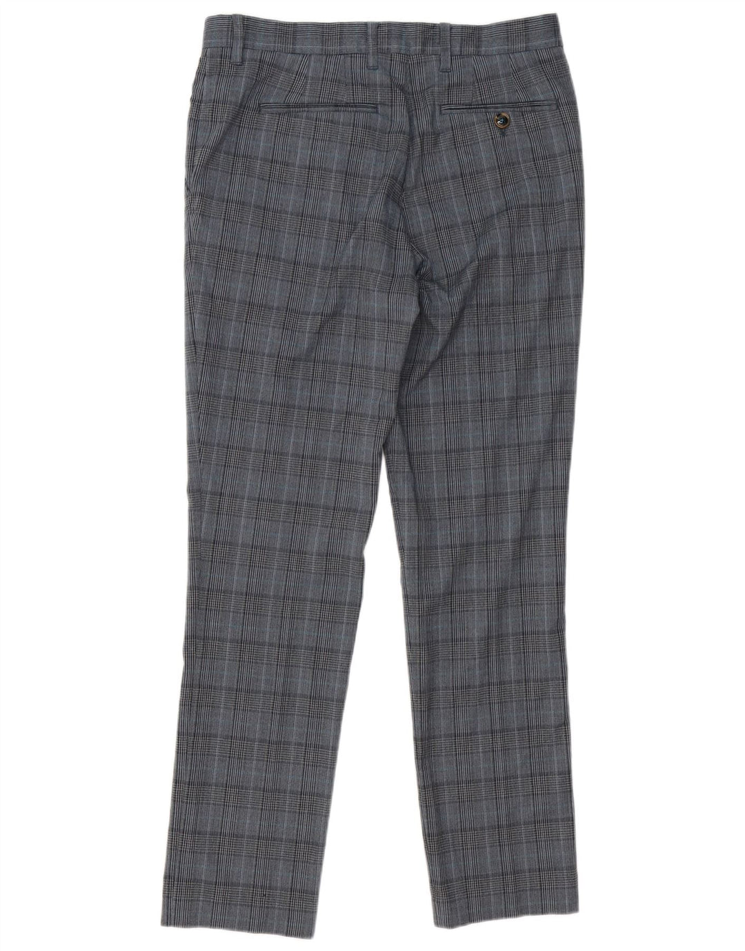 Ted Baker Pantalon de Costume Slim Homme W32 L31 Gris à Carreaux Polyester