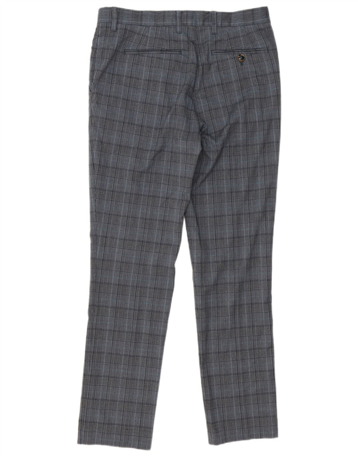 Ted Baker Pantalon de Costume Slim Homme W32 L31 Gris à Carreaux Polyester