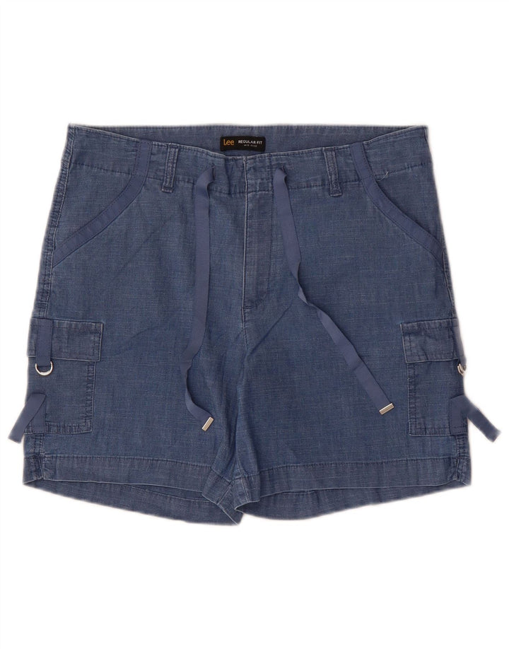 LEE Short cargo taille moyenne pour femme, coupe régulière, US 14 XL W36, coton bleu