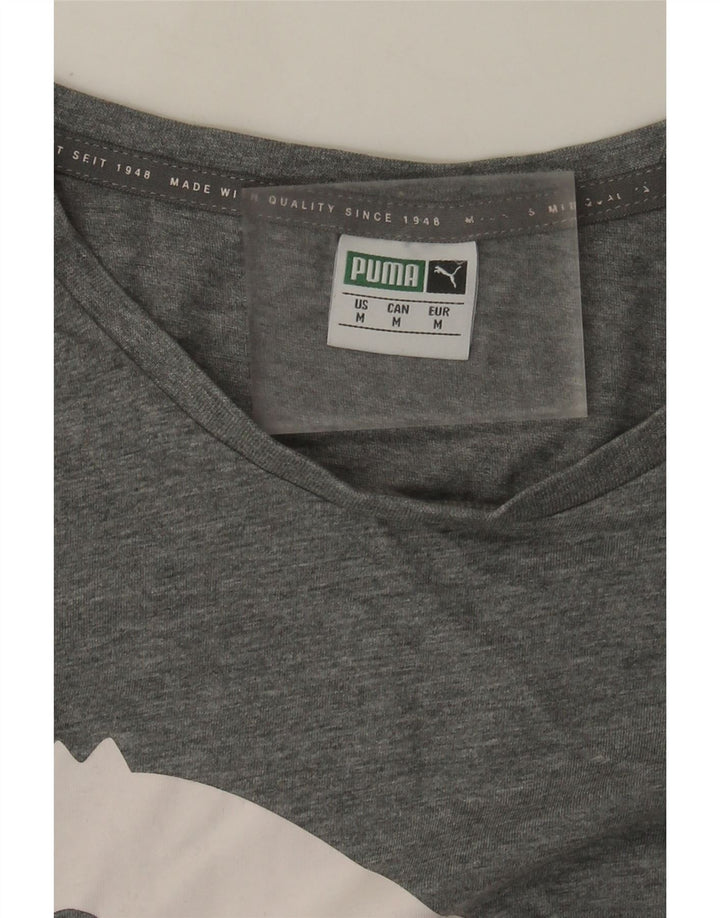 Puma Tee-Shirt Graphique Homme Gris Moyen Moucheté