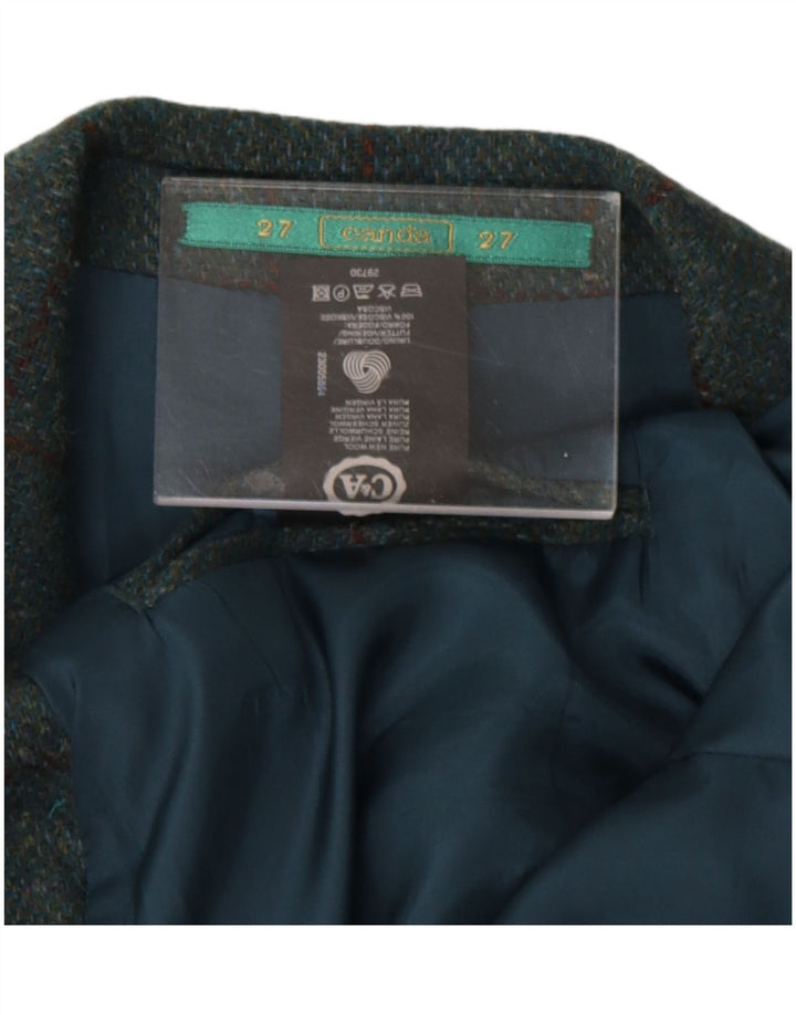 Canda Veste blazer à 2 boutons pour homme UK 40 Grand bleu à carreaux en laine vierge