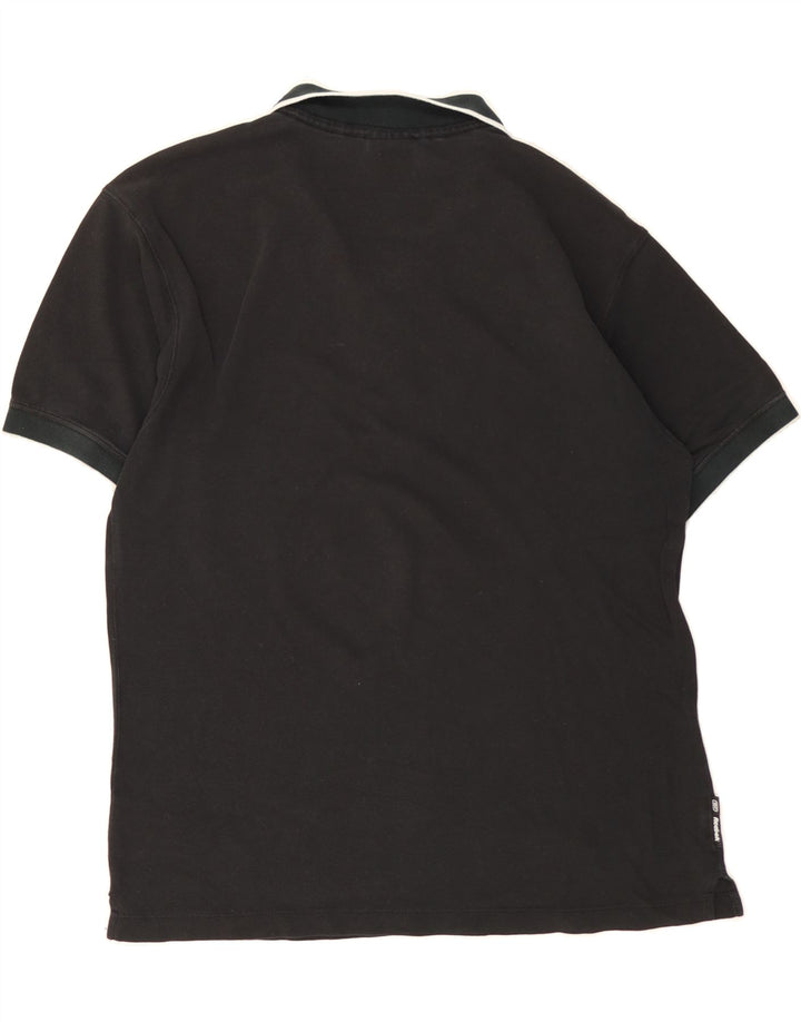 REEBOK Mens Polo Shirt Medium Black Cotton Vintage Reebok and Second-Hand Reebok from Messina Hembry 