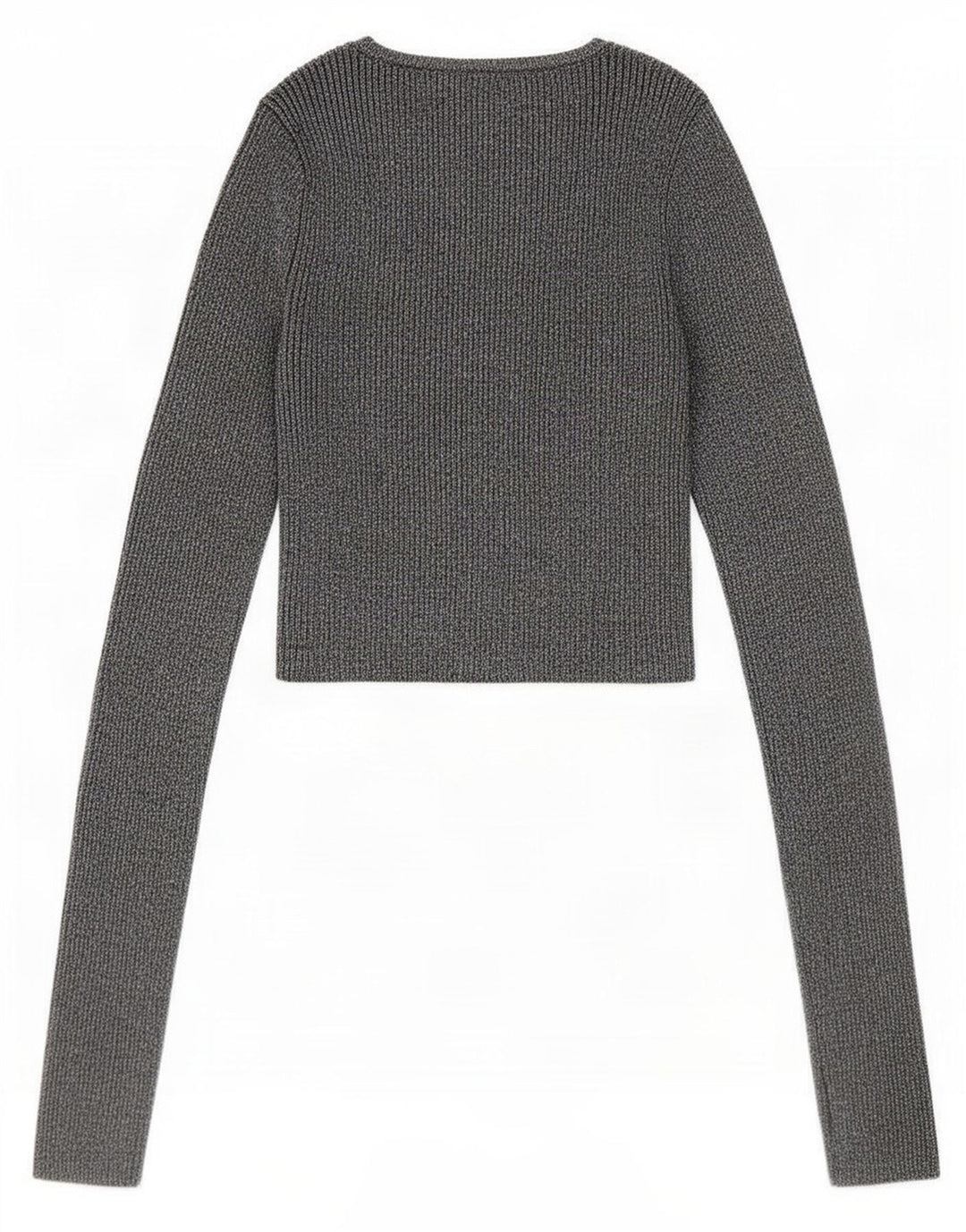 Zara Womens Crop Blouse Top UK 8 Small Viscose mouchetée argentée