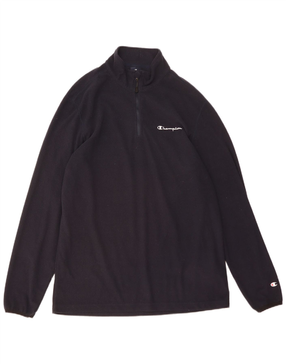 Champion Pull polaire à col zippé pour homme 2XL Bleu marine Polyester